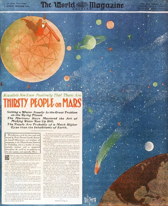 Framed Print : 'Thirsty People on Mars, ' a feature in World Magazine Framed Print : 'Thirsty People on Mars, ' a feature in World Magazine