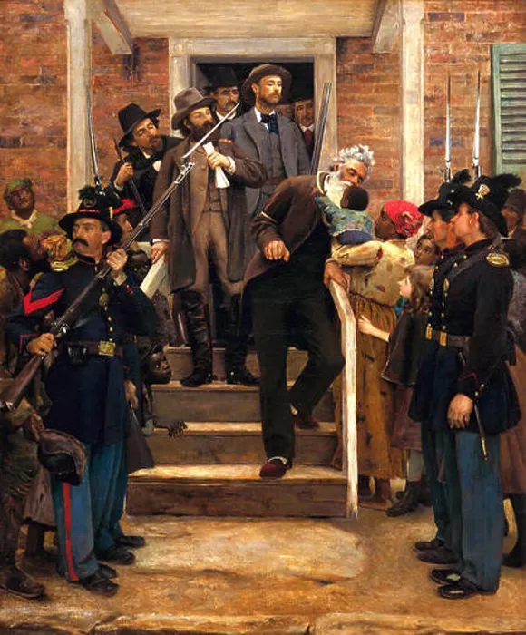 Framed Print : Thomas Hovenden, The Last Moments of John Brown. Circa 1884. Oil on canvas. Fine Arts Museums of San Francisco, USA Framed Print : Thomas Hovenden, The Last Moments of John Brown. Circa 1884. Oil on canvas. Fine Arts Museums of San Francisco, USA