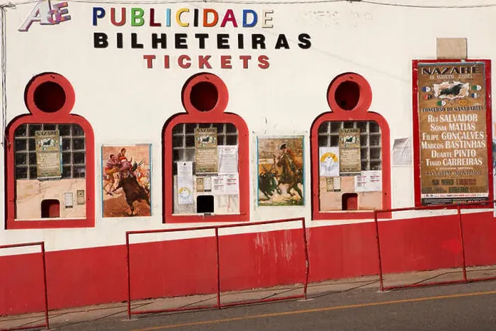 Framed Print : The ticket office at the bull ring in Nazare in Portugal. Bulls are not killed inthe ring during Portugues bull fights Framed Print : The ticket office at the bull ring in Nazare in Portugal. Bulls are not killed inthe ring during Portugues bull fights