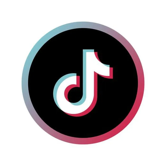 Framed Print : Tik Tok icon. Social media. Tik Tok logo design. Vector illustration isolated on white background