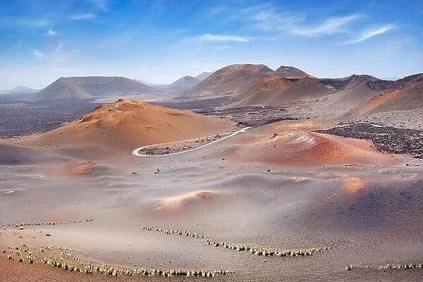 Timanfaya National Park landscape, Lanzarote Island, Canary Islands, Spain