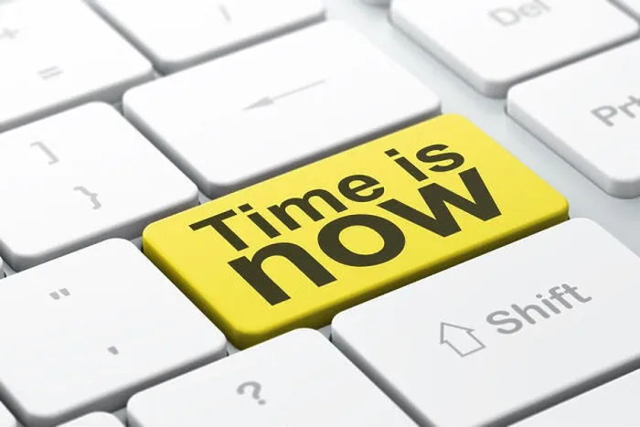 Framed Print : Time concept: Time is Now on computer keyboard background Framed Print : Time concept: Time is Now on computer keyboard background