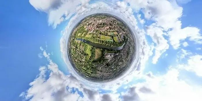 Framed Print : A tiny planet view of the market town of Shrewsbury in Shropshire, UK Framed Print : A tiny planet view of the market town of Shrewsbury in Shropshire, UK