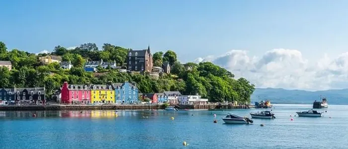 Framed Print : Tobermory from a drone, Isle of Mull, Scotland, UK Framed Print : Tobermory from a drone, Isle of Mull, Scotland, UK