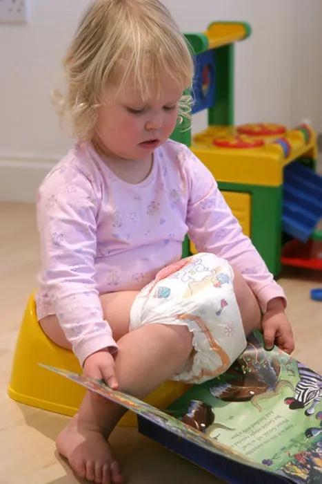 Framed Print : toddler potty training