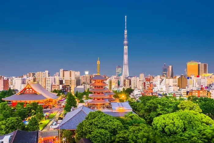Framed Print : Tokyo, Japan city skyline over Asakusa at twilight Framed Print : Tokyo, Japan city skyline over Asakusa at twilight