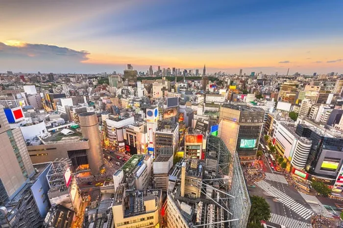 Framed Print : Tokyo, Japan city skyline over Shibuya Ward with the Shinjuku Ward skyline in the distance Framed Print : Tokyo, Japan city skyline over Shibuya Ward with the Shinjuku Ward skyline in the distance