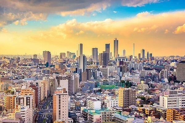 Tokyo, Japan cityscape over Bunkyo Ward towards Shibuya Ward