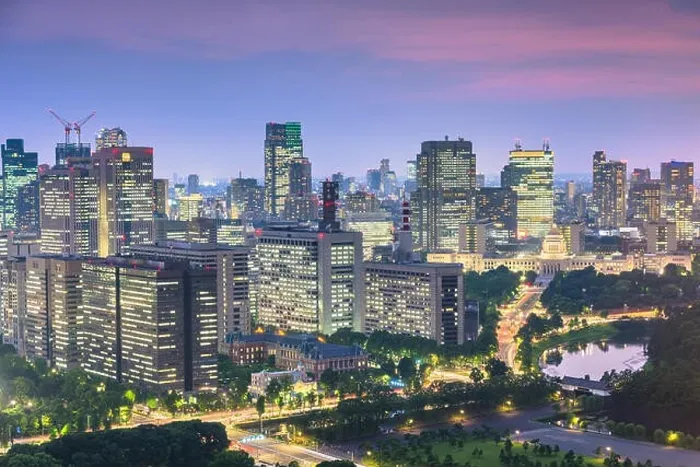 Framed Print : Tokyo, Japan cityscape over Chiyoda Ward with the National Diet Building at twilight Framed Print : Tokyo, Japan cityscape over Chiyoda Ward with the National Diet Building at twilight