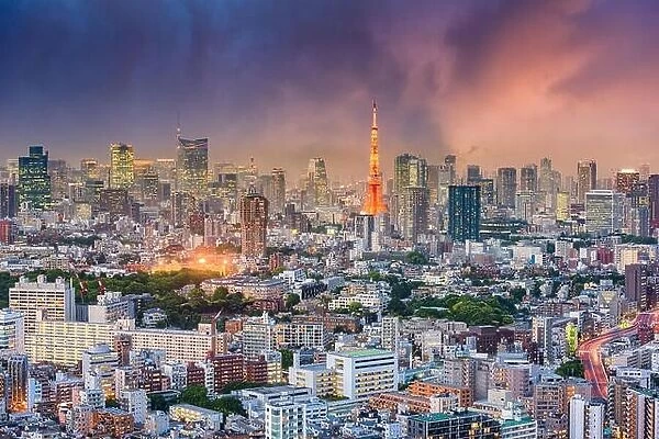 Tokyo, Japan cityscape at dusk