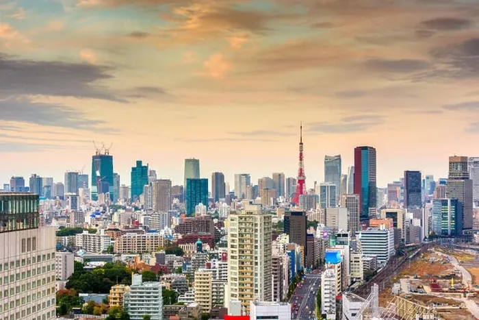 Framed Print : Tokyo, Japan downtown skyline view from aove the Shinagawa area at dusik Framed Print : Tokyo, Japan downtown skyline view from aove the Shinagawa area at dusik