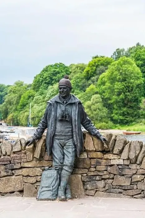 Framed Print : Tom Weir Statue, Balmaha, Loch Lomond, Scotland, UK Framed Print : Tom Weir Statue, Balmaha, Loch Lomond, Scotland, UK