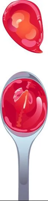 Framed Print : Tomato ketchup in spoon. Red spicy sauce in swirl form. Vector illustration in flat cartoon design Framed Print : Tomato ketchup in spoon. Red spicy sauce in swirl form. Vector illustration in flat cartoon design