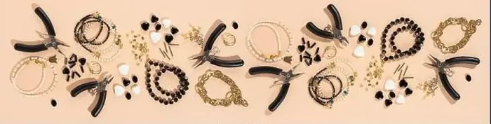 Framed Print : Tools and accessories for DIY jewelry in the workplace Framed Print : Tools and accessories for DIY jewelry in the workplace