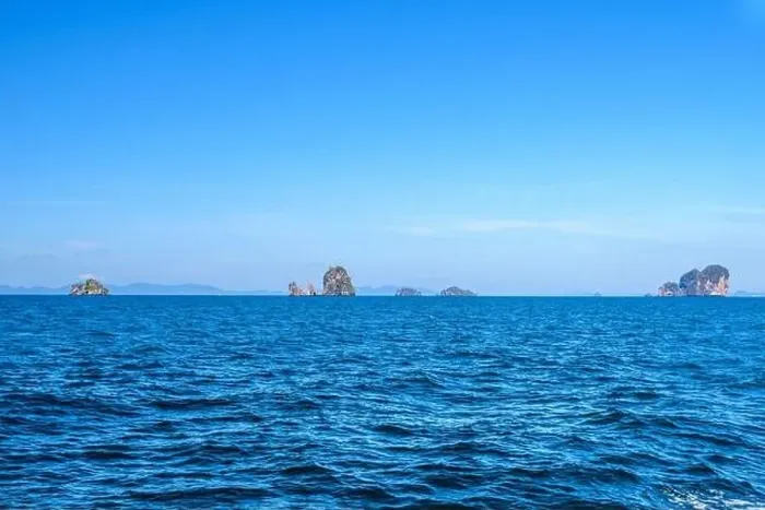 Framed Print : Topical islands in open sea on a sunny day, Ao Nang, Mueang Krabi District, Krabi, Andaman Sea, Thailand Framed Print : Topical islands in open sea on a sunny day, Ao Nang, Mueang Krabi District, Krabi, Andaman Sea, Thailand