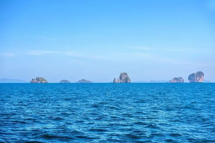 Framed Print : Topical islands in open sea on a sunny day, Ao Nang, Mueang Krabi District, Krabi, Andaman Sea, Thailand Framed Print : Topical islands in open sea on a sunny day, Ao Nang, Mueang Krabi District, Krabi, Andaman Sea, Thailand