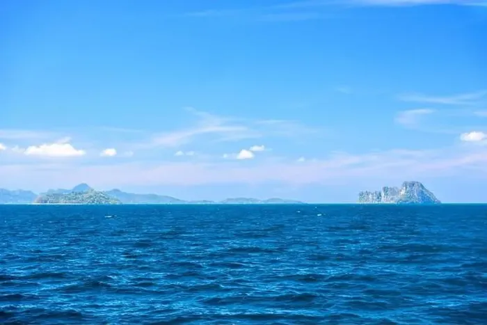 Framed Print : Topical islands in open sea on a sunny day, Ao Nang, Mueang Krabi District, Krabi, Andaman Sea, Thailand Framed Print : Topical islands in open sea on a sunny day, Ao Nang, Mueang Krabi District, Krabi, Andaman Sea, Thailand