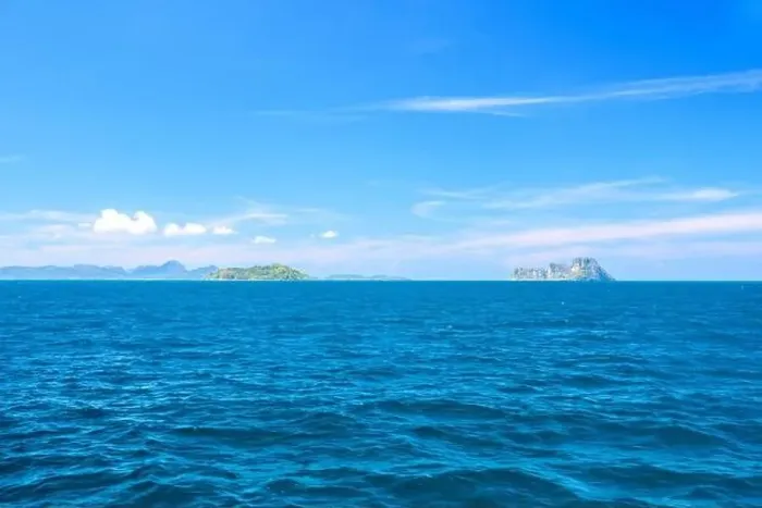 Framed Print : Topical islands in open sea on a sunny day, Ao Nang, Mueang Krabi District, Krabi, Andaman Sea, Thailand Framed Print : Topical islands in open sea on a sunny day, Ao Nang, Mueang Krabi District, Krabi, Andaman Sea, Thailand