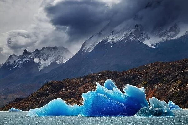 Torres del Paine National Park, Lake Grey, Patagonia, Chile