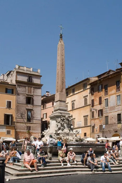 Framed Print : Tourists around The Fontana del Pantheon Framed Print : Tourists around The Fontana del Pantheon