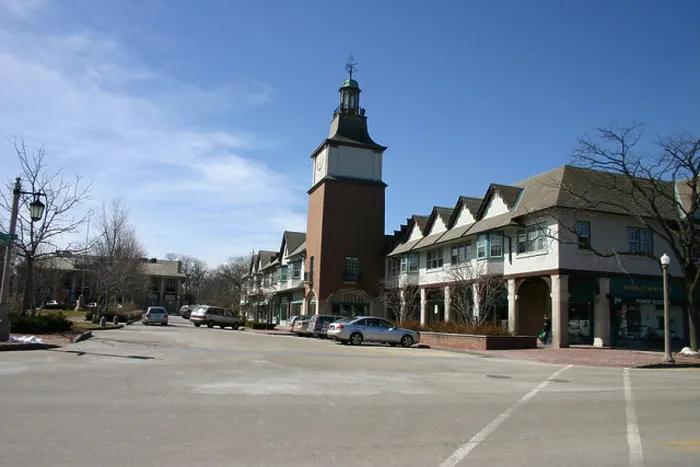 Framed Print : Town square of Lake Forest Illinois Framed Print : Town square of Lake Forest Illinois