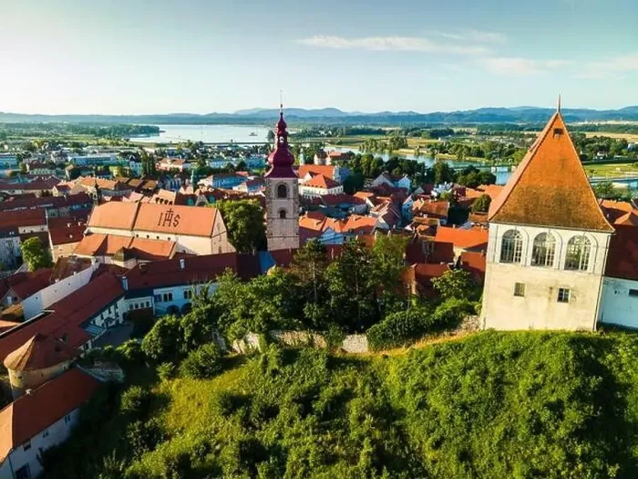 Framed Print : Townscape of Ptuj from Ptuj Castle in Slovenia Oldest City Framed Print : Townscape of Ptuj from Ptuj Castle in Slovenia Oldest City