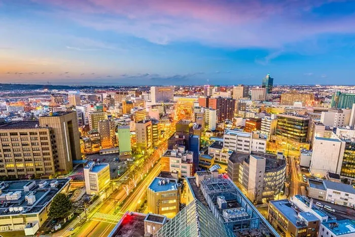 Framed Print : Toyama City, Japan downtown skyline Framed Print : Toyama City, Japan downtown skyline