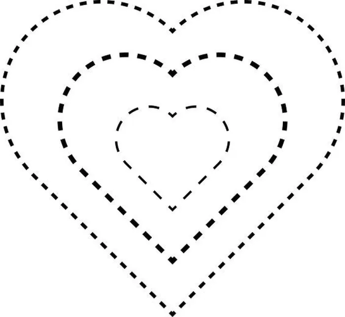 Framed Print : Tracing heart shape symbol, dashed and dotted broken line element for preschool, kindergarten and Montessori kids prewriting, drawing and cutting prac Framed Print : Tracing heart shape symbol, dashed and dotted broken line element for preschool, kindergarten and Montessori kids prewriting, drawing and cutting prac