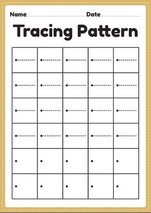 Framed Print : Tracing pattern sleeping lines worksheet for kindergarten Framed Print : Tracing pattern sleeping lines worksheet for kindergarten