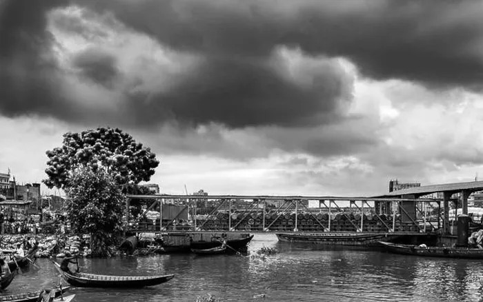 Framed Print : Traditional boat station under the cloudy sky Framed Print : Traditional boat station under the cloudy sky