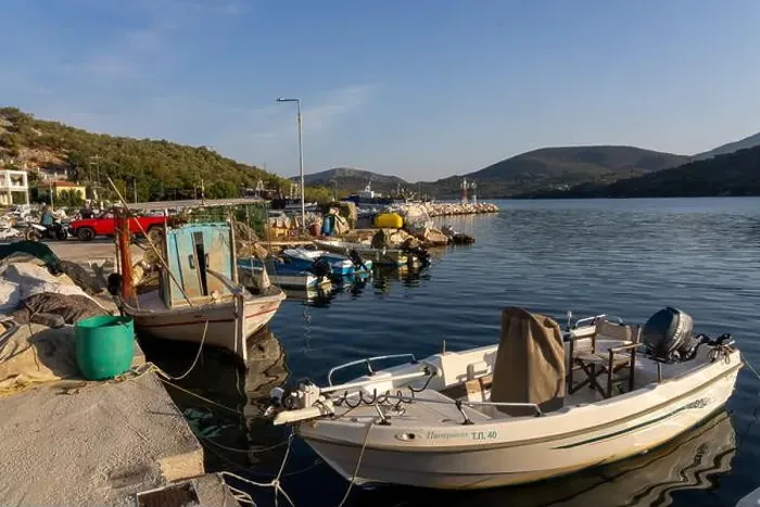Framed Print : Traditional Fishing boats in Lesbos, Greece. Lesbos or Lesvos is a Greek island located in the northeastern Aegean Sea Framed Print : Traditional Fishing boats in Lesbos, Greece. Lesbos or Lesvos is a Greek island located in the northeastern Aegean Sea