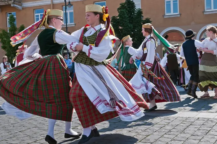 Framed Print : Traditional folk dancing Vilnius Lithuania Framed Print : Traditional folk dancing Vilnius Lithuania