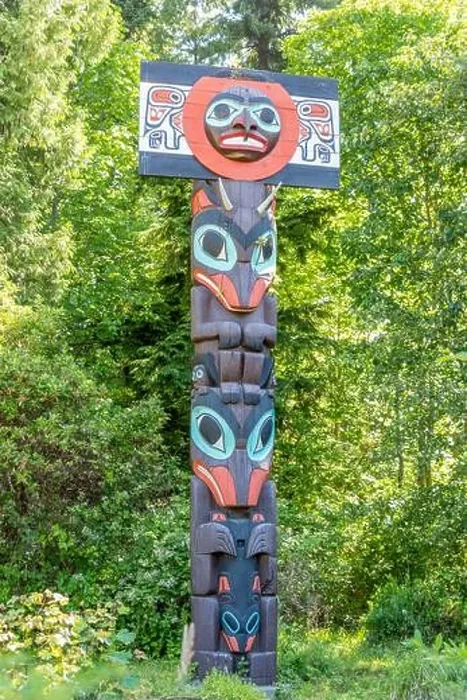 Framed Print : The traditional lands of the Coast Salish people with Totem Poles in Stanley Park Vancouver Framed Print : The traditional lands of the Coast Salish people with Totem Poles in Stanley Park Vancouver