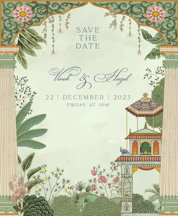 Framed Print : Traditional Mughal Wedding Invitation Card. Invitation card for printing vector illustration Framed Print : Traditional Mughal Wedding Invitation Card. Invitation card for printing vector illustration