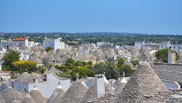 The traditional Trulli houses from the beautiful town Alberobello, Apulia, Italy