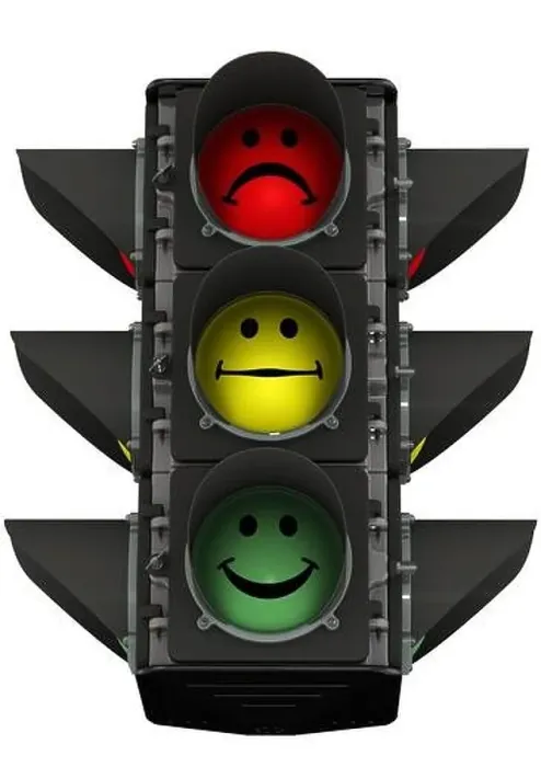 Framed Print : Traffic light of mood. Traffic lights with smiles. Isolated Framed Print : Traffic light of mood. Traffic lights with smiles. Isolated