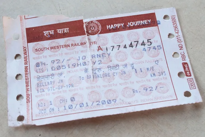 Framed Print : A train ticket for an Indian train Framed Print : A train ticket for an Indian train