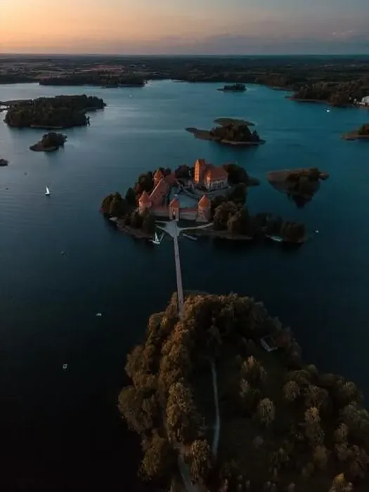 Framed Print : Trakai Island Castle evening Framed Print : Trakai Island Castle evening