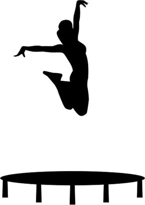 Framed Print : Trampolinist woman silhouette Framed Print : Trampolinist woman silhouette