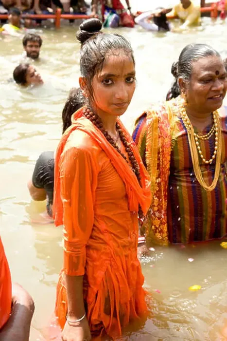 Framed Print : Transgender bathing in kshipra river, madhya pradesh, india, asia Framed Print : Transgender bathing in kshipra river, madhya pradesh, india, asia