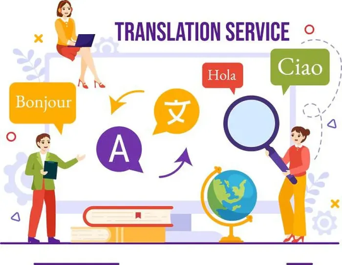Framed Print : Translator Service Vector Illustration with Language Translation Various Countries Framed Print : Translator Service Vector Illustration with Language Translation Various Countries