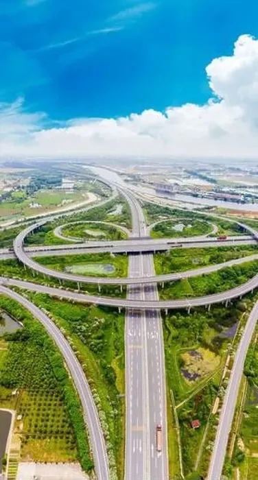 Framed Print : Transport junction traffic road with vehicle movement aerial view by drone Framed Print : Transport junction traffic road with vehicle movement aerial view by drone