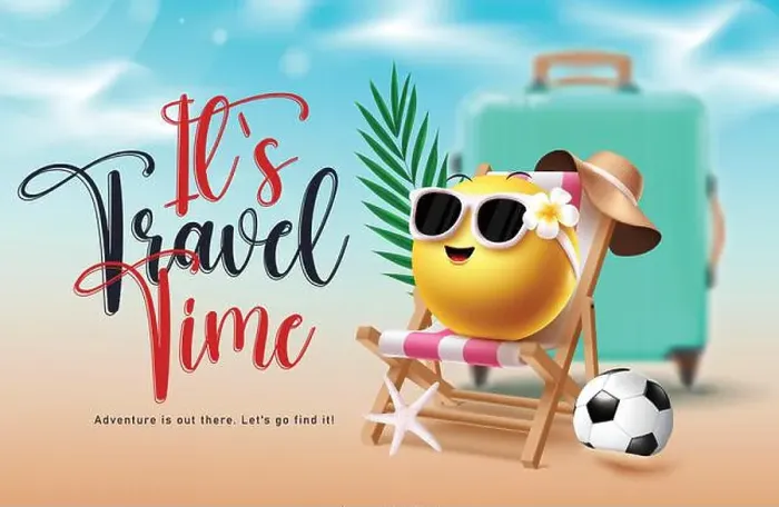 Framed Print : Travel time emoji clipart design Framed Print : Travel time emoji clipart design
