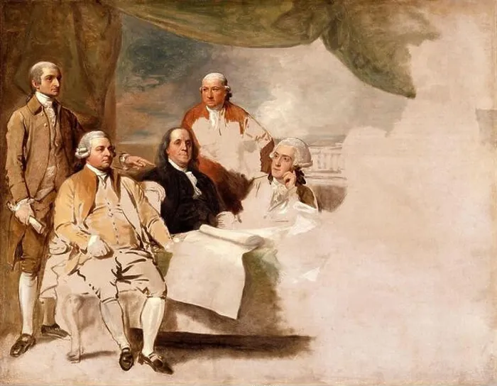 Framed Print : Treaty of Paris by Benjamin West 1783 Framed Print : Treaty of Paris by Benjamin West 1783