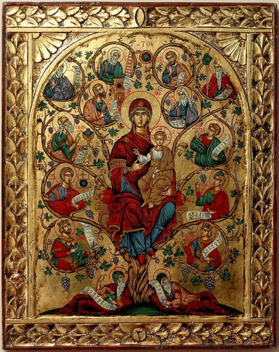 Framed Print : The Tree of Jesse (The Holy Tree). Artist: Anonymous Framed Print : The Tree of Jesse (The Holy Tree). Artist: Anonymous