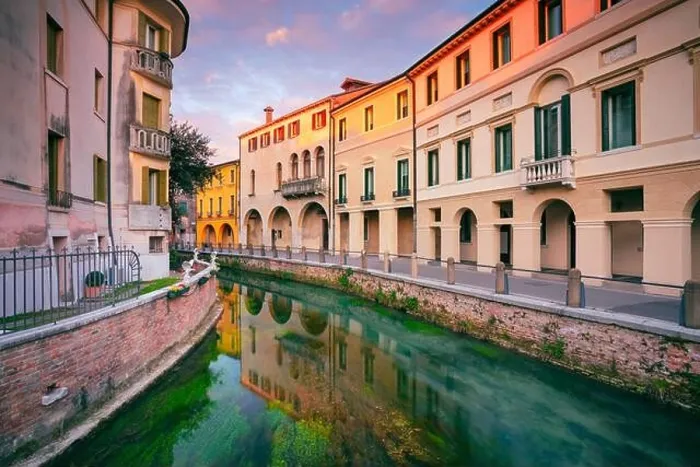 Framed Print : Treviso, Italy. Cityscape image of historical center of Treviso, Italy at sunrise Framed Print : Treviso, Italy. Cityscape image of historical center of Treviso, Italy at sunrise