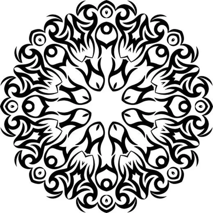 Framed Print : Tribal Tattoo Circular Vector Illustration Framed Print : Tribal Tattoo Circular Vector Illustration