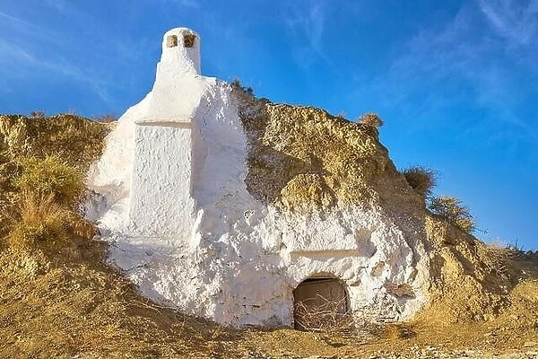 Troglodyte cave dwellings, undergroung houses, Guadix, Andalucia, Spain