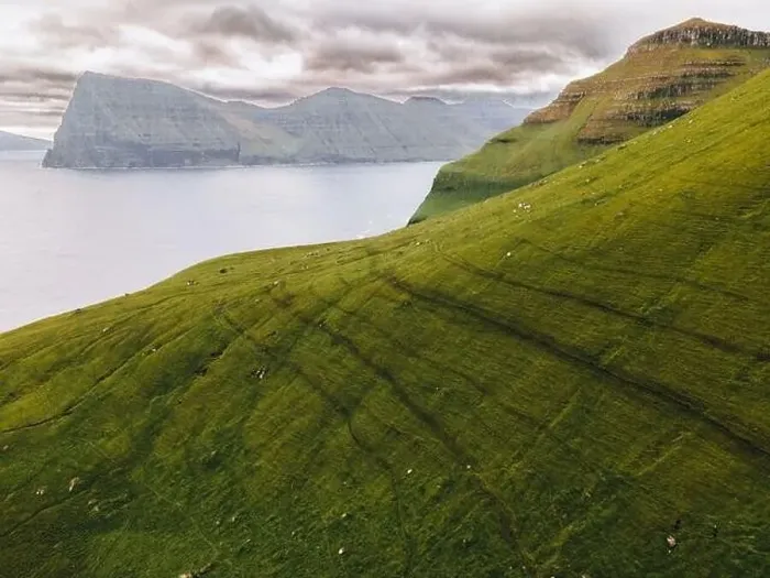 Framed Print : Trøllanes Landscape on the island of Kalsoy in the Faroe Islands Framed Print : Trøllanes Landscape on the island of Kalsoy in the Faroe Islands