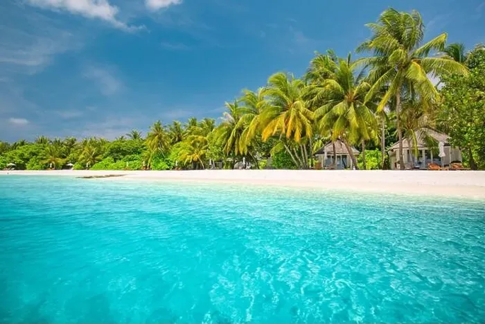Framed Print : Tropical beach background as summer landscape with beach swing or hammock and white sand and calm sea for beach banner. Perfect beach scene vacation Framed Print : Tropical beach background as summer landscape with beach swing or hammock and white sand and calm sea for beach banner. Perfect beach scene vacation